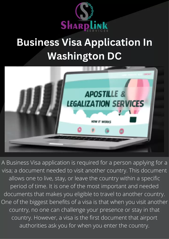 business visa application in washington dc