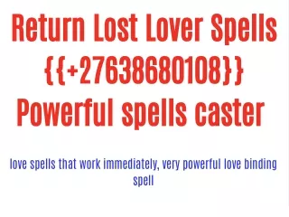 return lost lover spells 27638680108 powerful