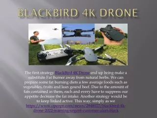 the first strategy blackbird 4k drone