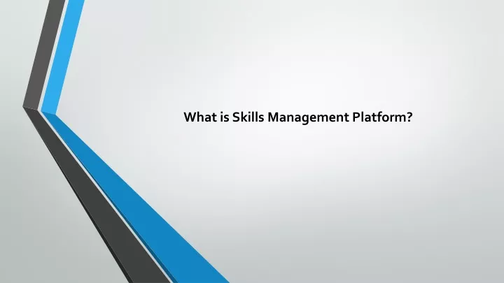 what is skills management platform