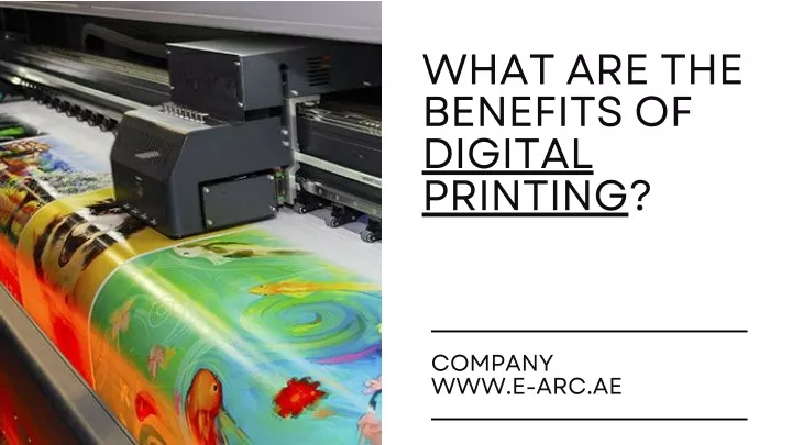 what are the benefits of digital printing