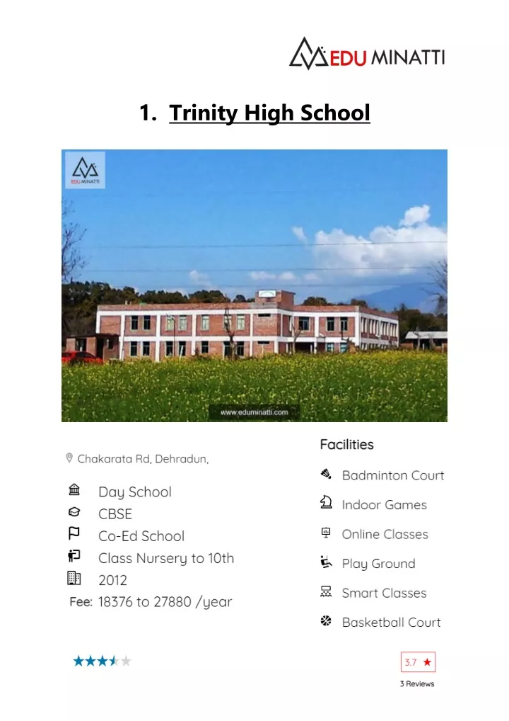 1 trinity high school