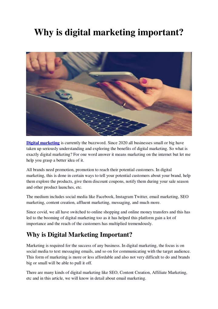 why is digital marketing important