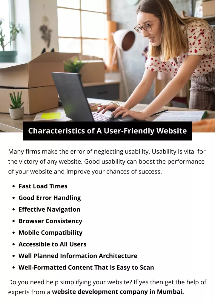 characteristics of a user friendly website