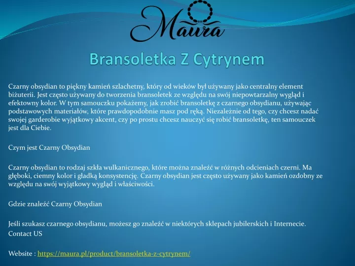 bransoletka z cytrynem