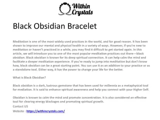 black obsidian bracelet