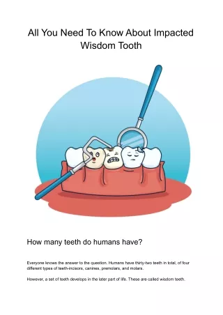 All You Need To Know About Impacted Wisdom Tooth
