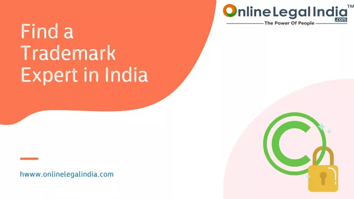 find a trademark expert in india