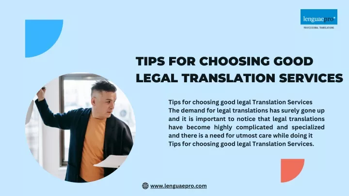 tips for choosing good legal translation services