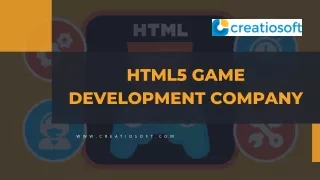 HTML5 Game Development Company - CreatioSoft