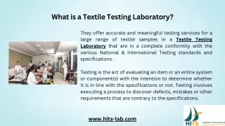 what is a textile testing laboratory