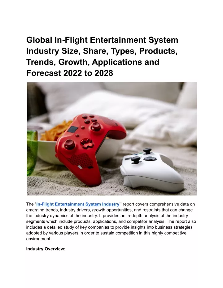 global in flight entertainment system industry