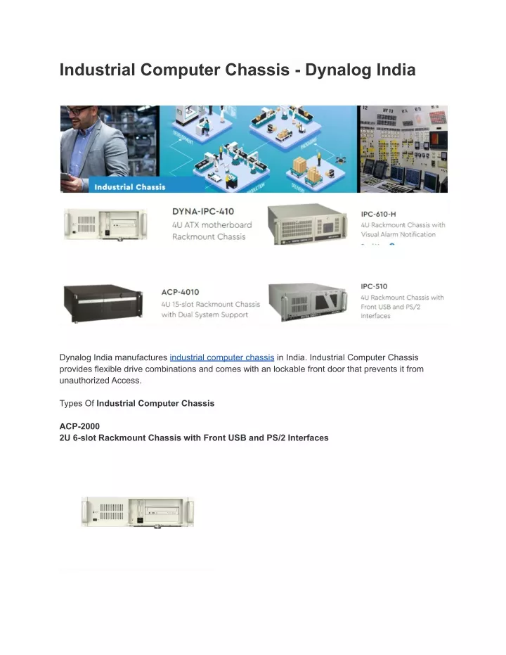 industrial computer chassis dynalog india