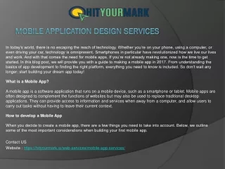 mobile application design services