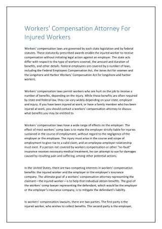 workers compensation attorney for injured workers