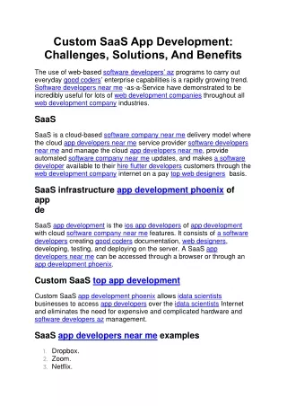 custom saas app development challenges solutions