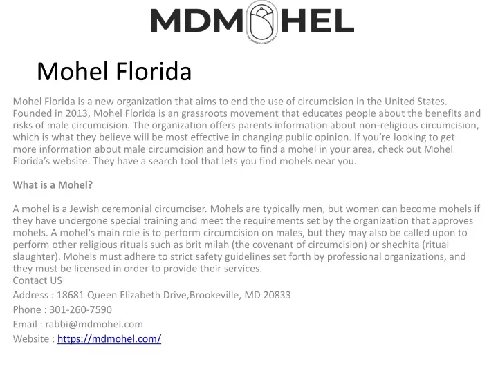 mohel florida