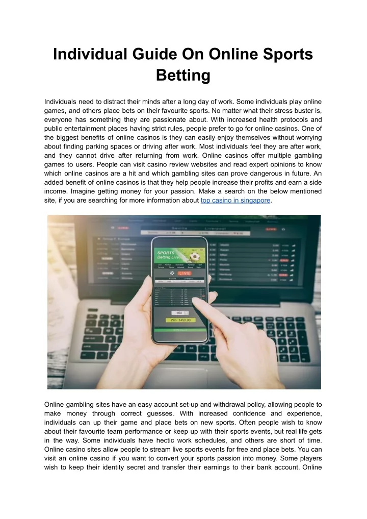 individual guide on online sports betting