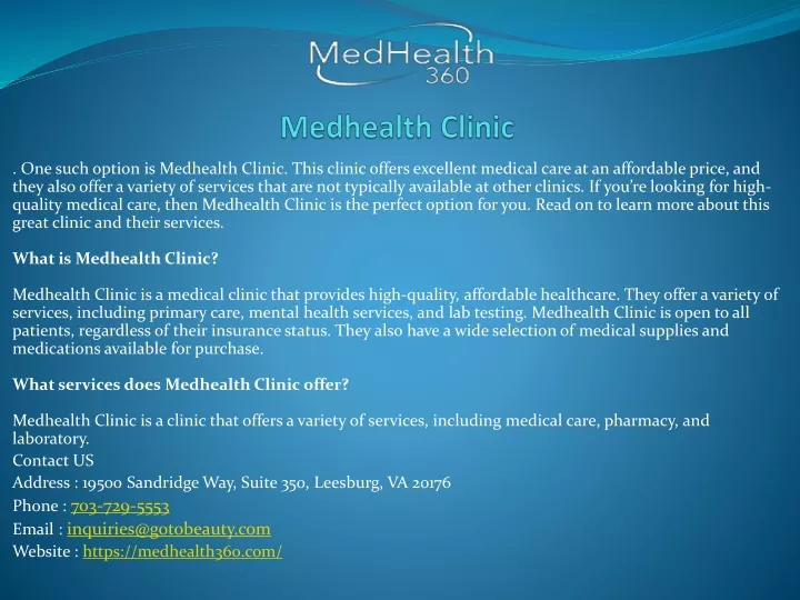 medhealth clinic