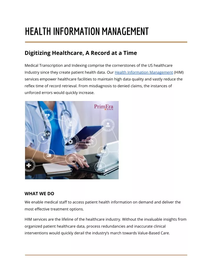 health information management