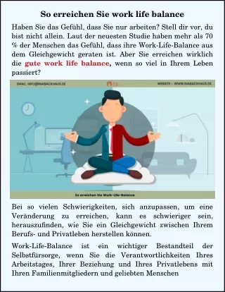 so erreichen sie work life balance haben