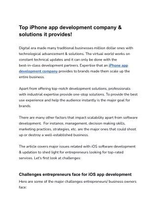 top iphone app development company solutions