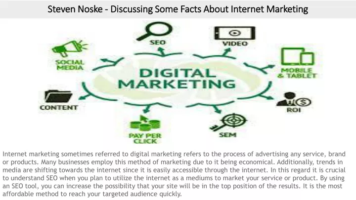 steven noske discussing some facts about internet marketing