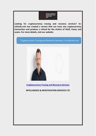 Cryptocurrency Tracing and Recovery Services