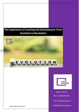 the importance of learning and development from