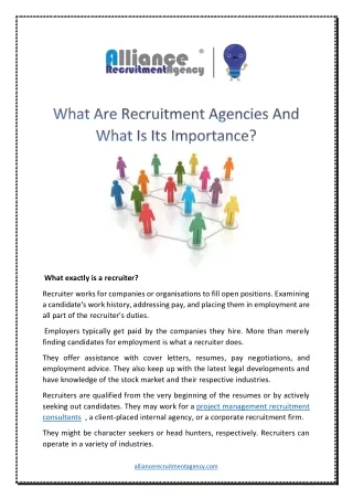 What Are Recruitment Agencies And What Is Its Importance (1)