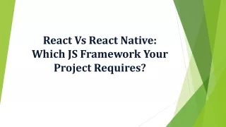 React Vs React Native- TRT
