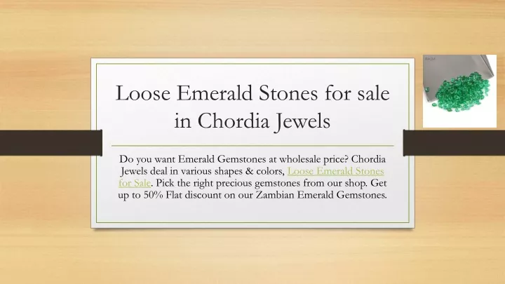 loose emerald stones for sale in chordia jewels