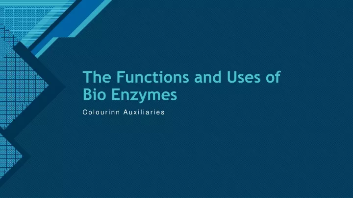 the functions and uses of bio enzymes