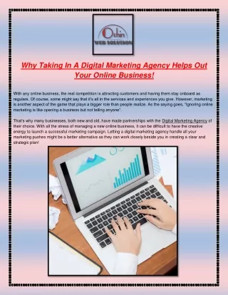 Why Taking In A Digital Marketing Agency Helps Out Your Online Business!