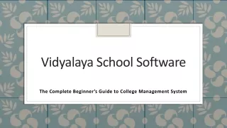 vidyalaya school software