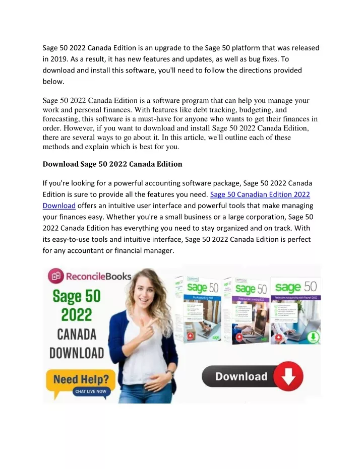 sage 50 2022 canada edition is an upgrade