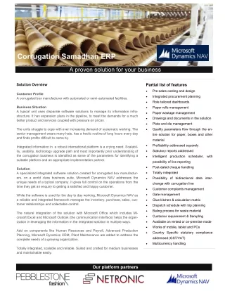 corrugation samadhan erp