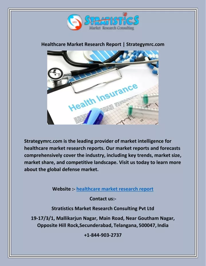 healthcare market research report strategymrc com