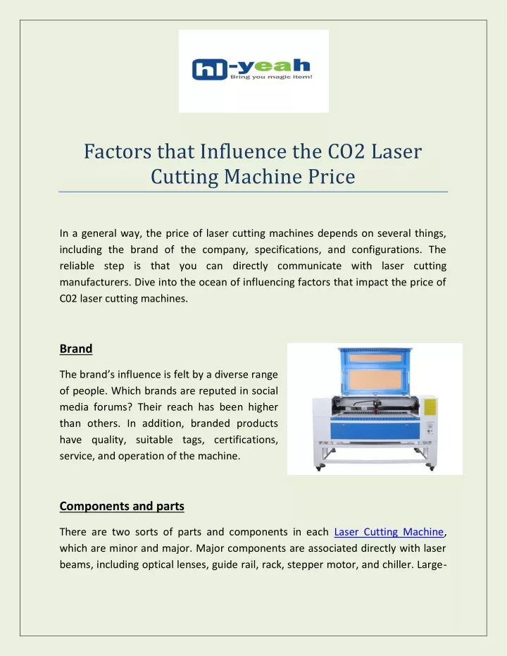 factors that influence the co2 laser cutting