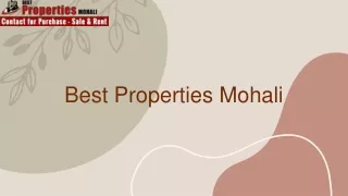 Best Properties in Punjab | Best Properties Mohali