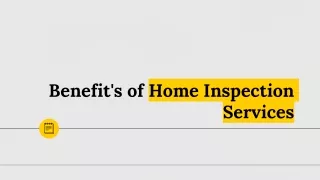 Benefits of Home Inspection Service