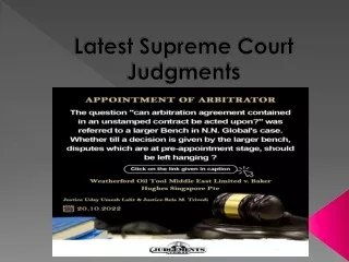 Latest Supreme Court Judgments