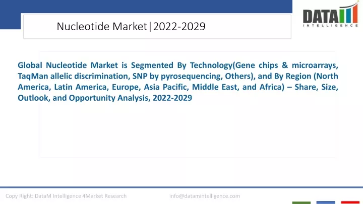 nucleotide market 2022 2029