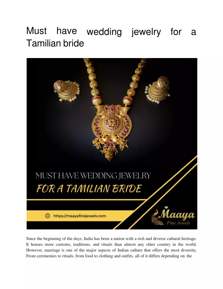 must have tamilian bride