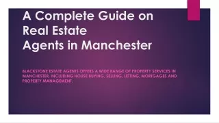 A Complete Guide on Real Estate Agents in Manchester