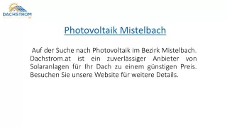 photovoltaik mistelbach