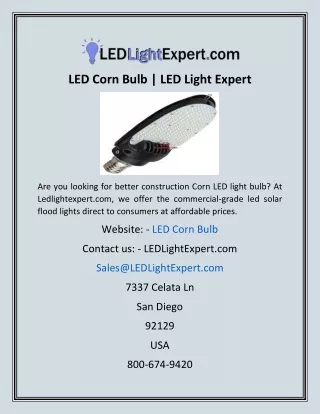 led corn bulb led light expert