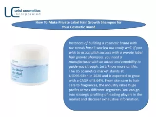 How To Make Private Label Hair Growth Shampoo for Your Cosmetic Brand