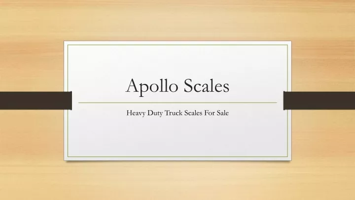 apollo scales