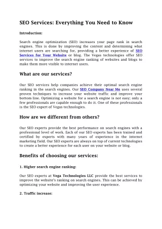 seo services everything you need to know